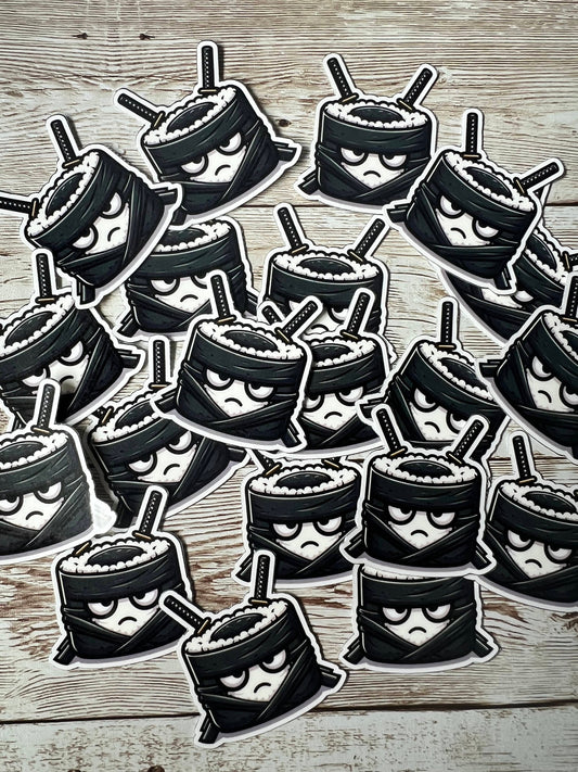 Ninja Sushi Vinyl Sticker