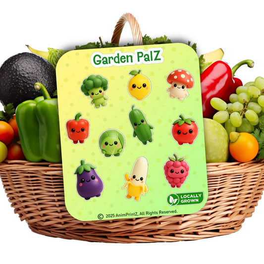 Garden PalZ: Kawaii Food Matte Sticker Sheet