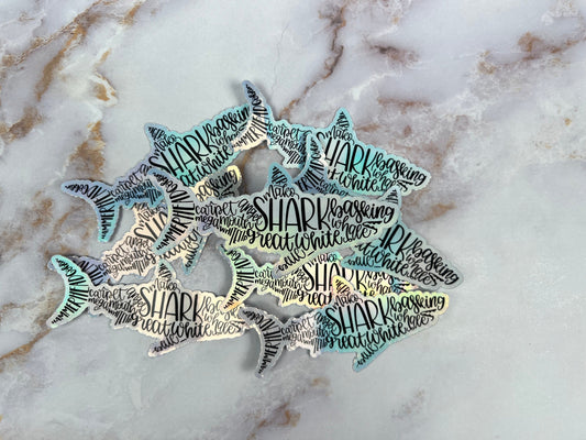 Shark Species Vinyl Holographic Sticker