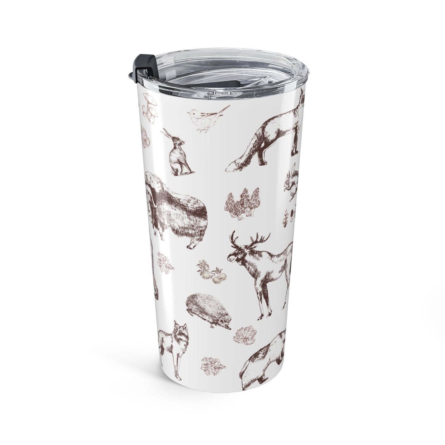 Nature's Wildlife Tumbler 20oz - Insulated Adventure Cup, Eco-Friendly Reusable, Forest Animal Design, Gift for Nature Lovers, Outdoor Fun