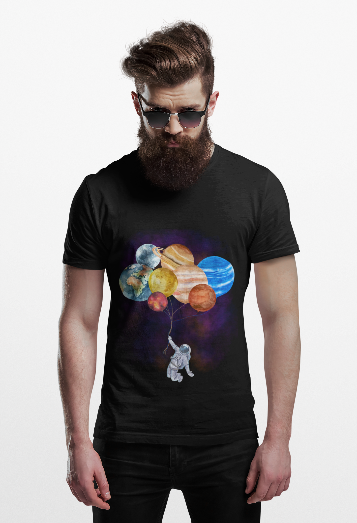 Happy Astronaut & Space Balloons Unisex Softstyle T-Shirt