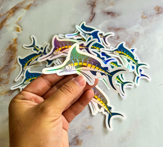 Swordfish Holographic Vinyl Sticker