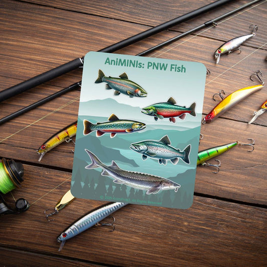 AniMINIs: PNW Fish Matte Sticker Sheet
