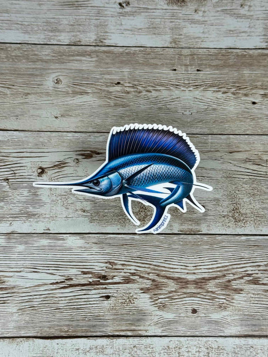 Sailfish Matte Vinyl Sticker