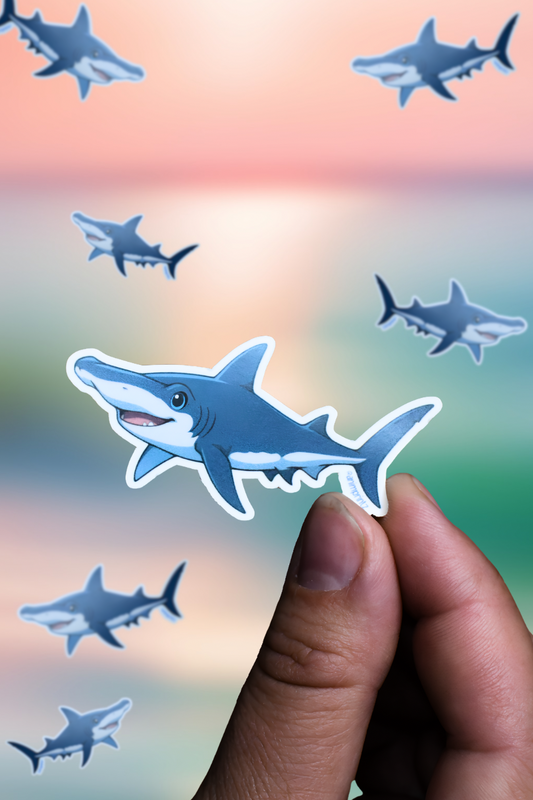 Anime Tiger Shark Sticker: Waterproof Vinyl Decal