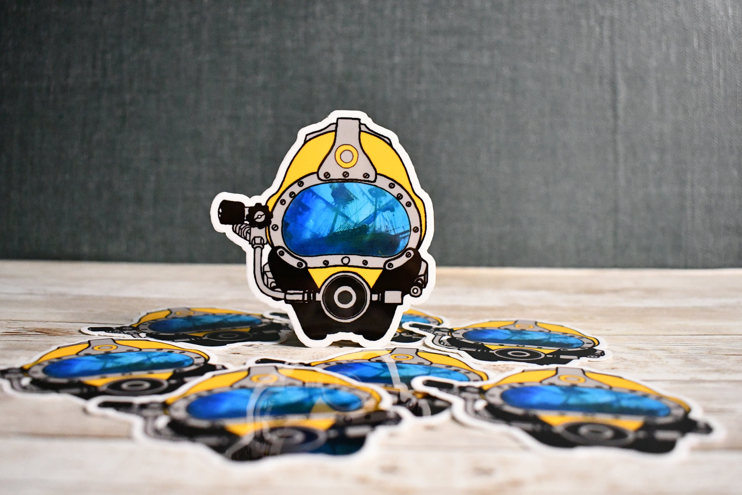 Commercial Diver Glossy Vinyl Sticker