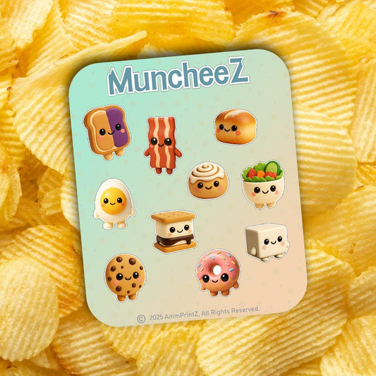 MuncheeZ: Kawaii Food Matte Sticker Sheet