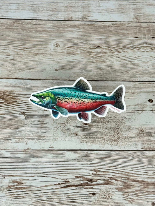 Sockeye Salmon Matte Vinyl Sticker