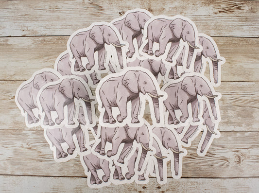Watercolor Elephant Vinyl Sticker