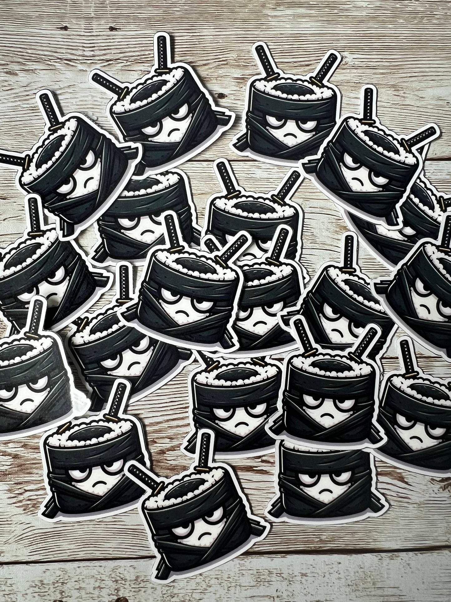 Ninja Sushi Vinyl Sticker