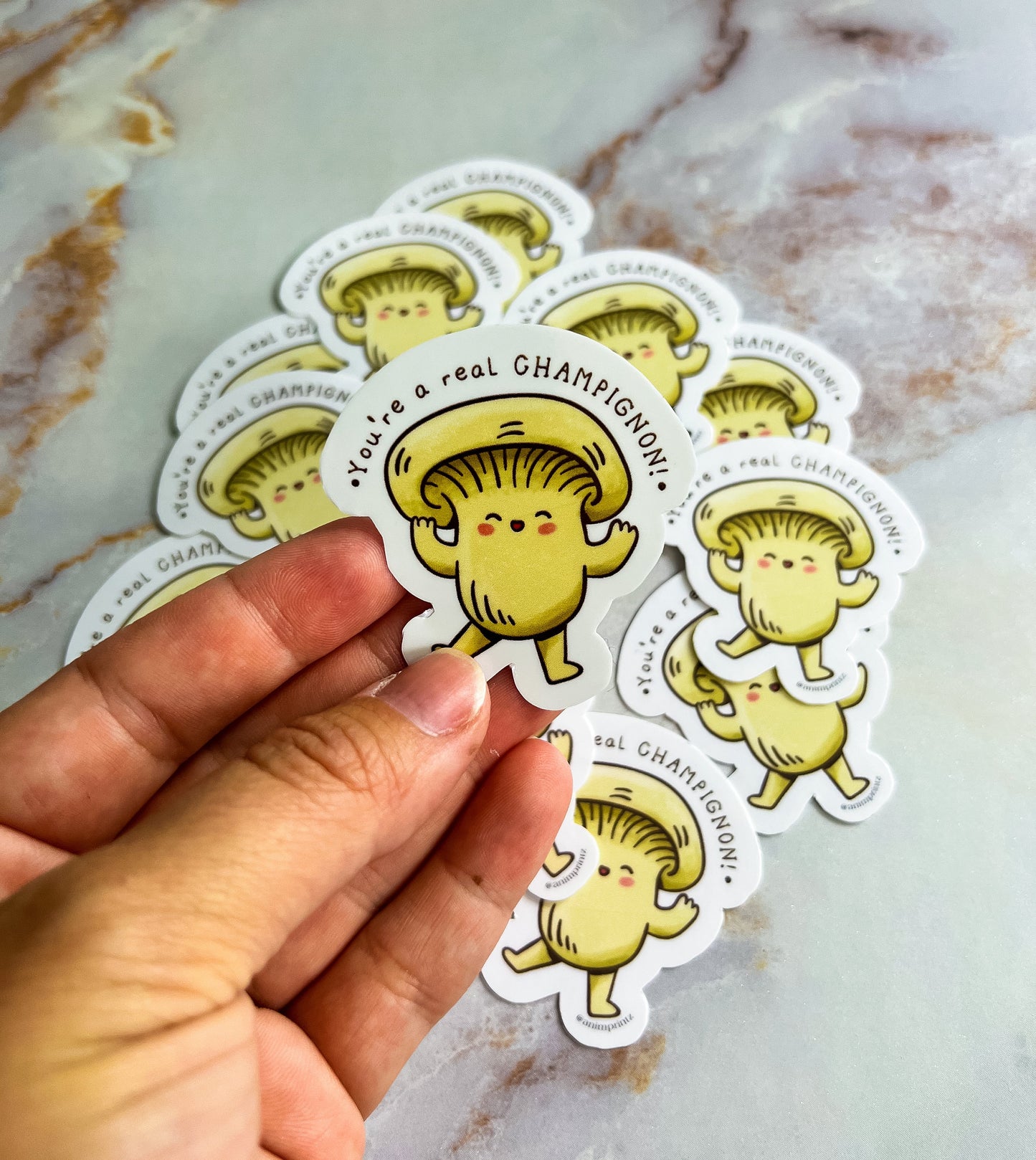 Glossy Mushroom Vinyl Stickers
