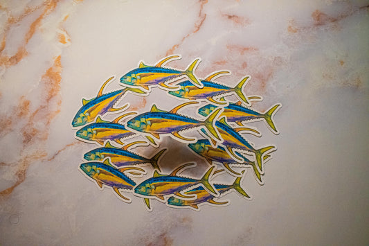 Yellowfin Tuna Vinyl Sticker