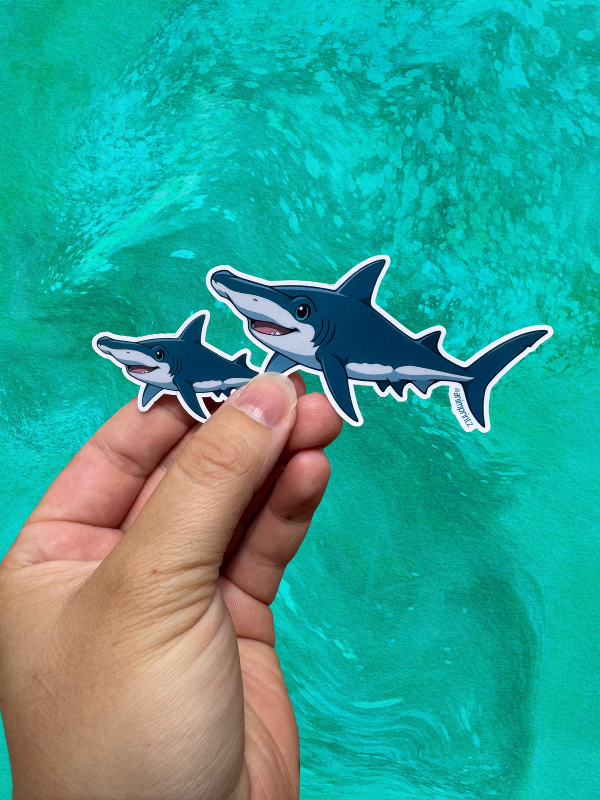 Anime Tiger Shark Sticker: Waterproof Vinyl Decal