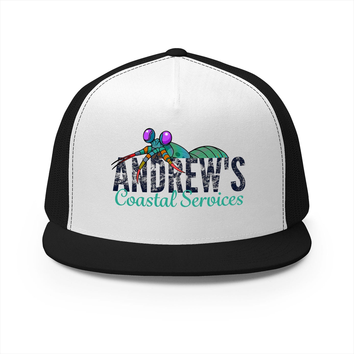 5 Panel Trucker Cap - Half Shrimp Logo