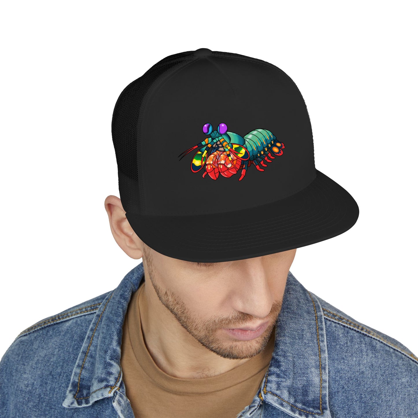 5 Panel Trucker Cap - Colored Shrimp