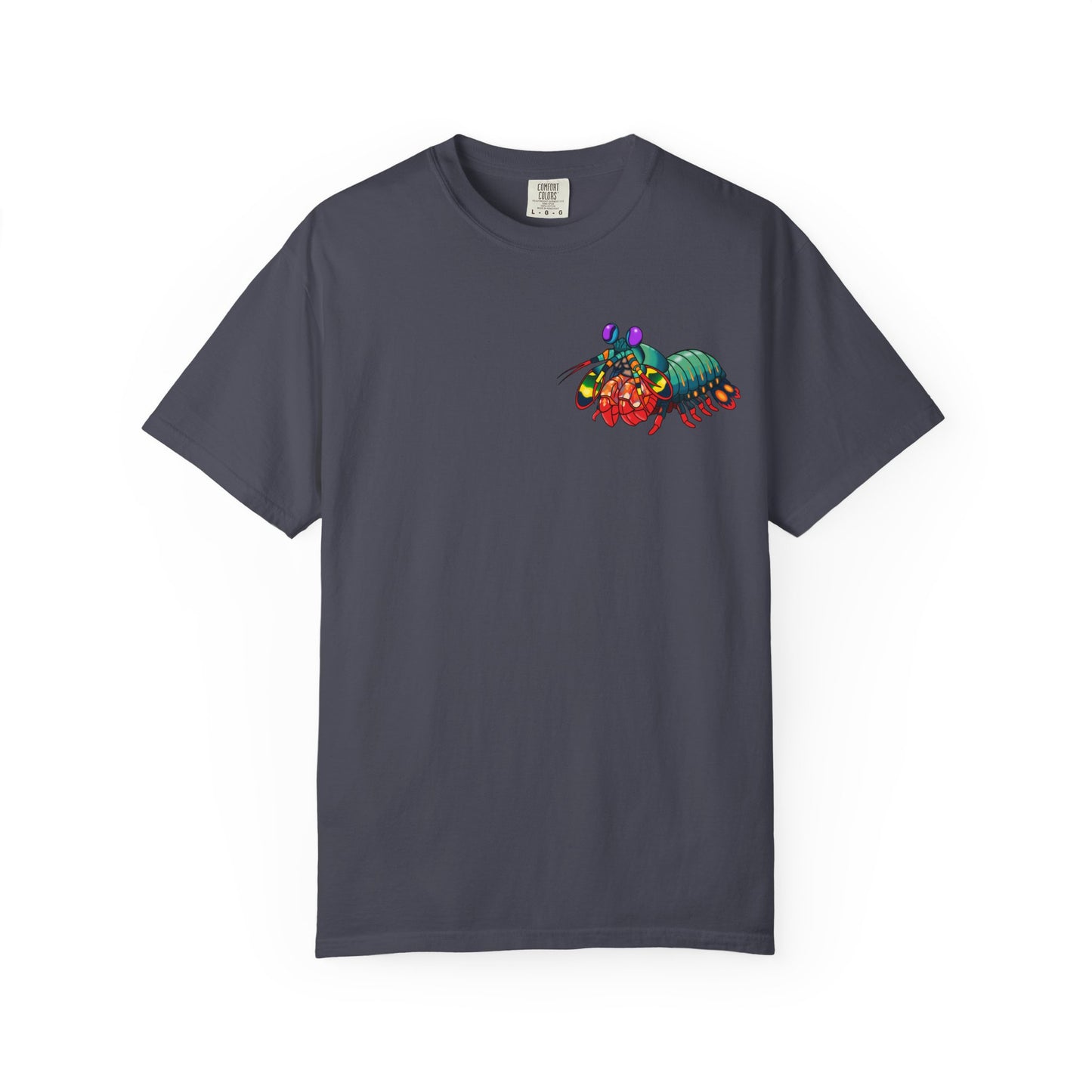 Unisex Garment-Dyed T-shirt - Full Image with Colored Shrimp