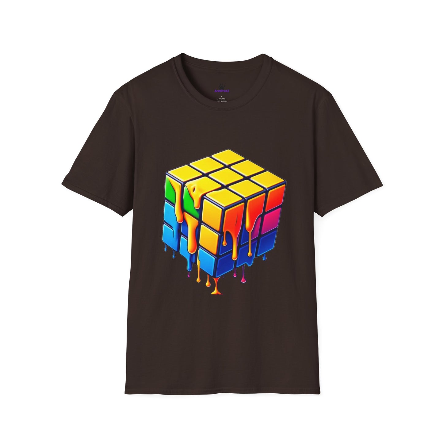 Melting Puzzle Cube Unisex Softstyle T-Shirt