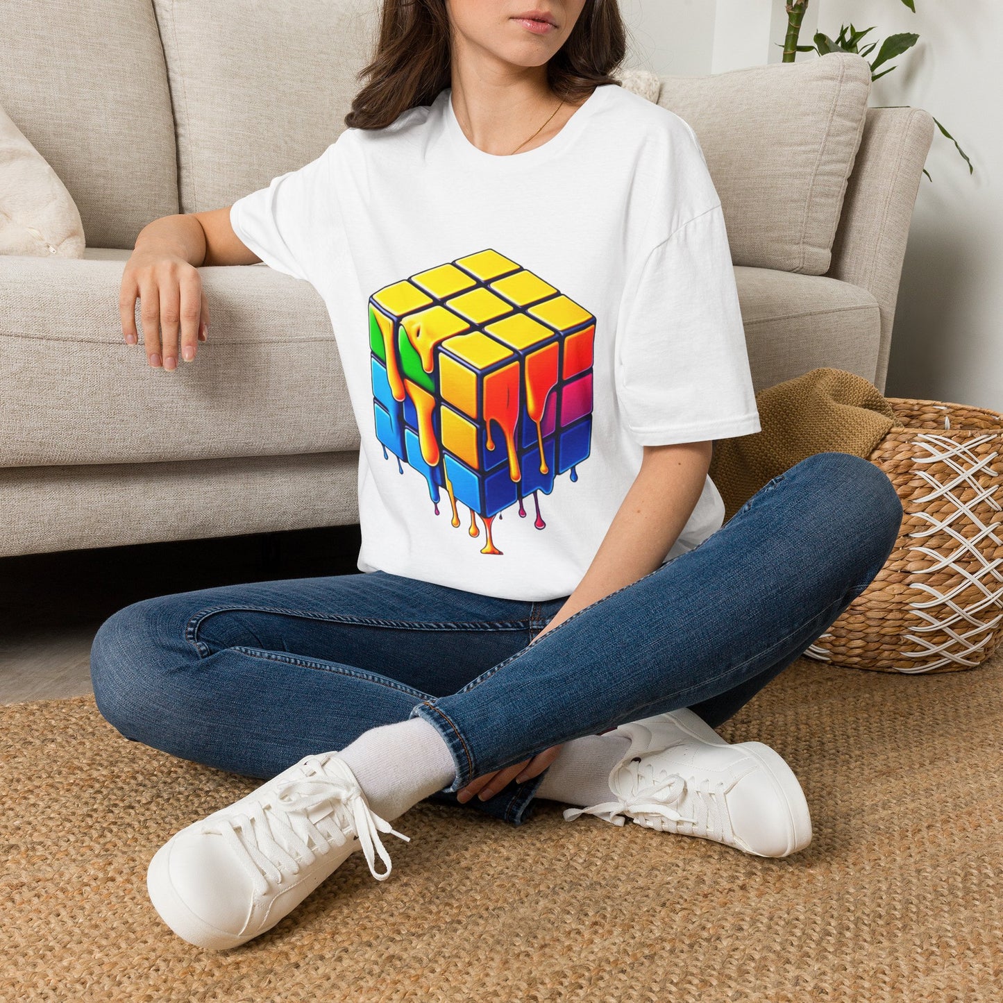 Melting Puzzle Cube Unisex Softstyle T-Shirt