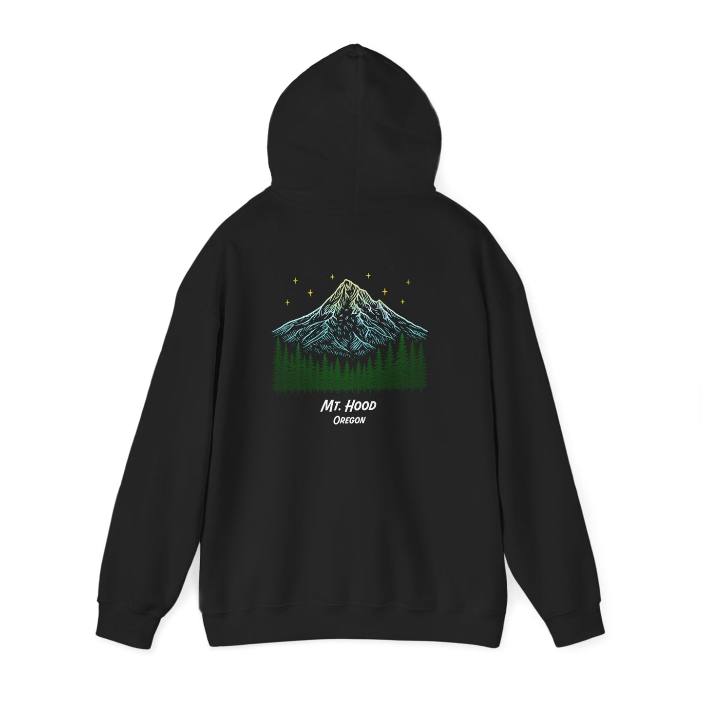 Bigfoot: I Don't Believe in Humans, Mt. Hood Oregon, Unisex Heavy Blend™ Hoodie Sweatshirt