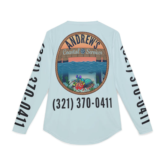 UV Protection Long Sleeve Shirt - Full Image with Wooden Shrimp