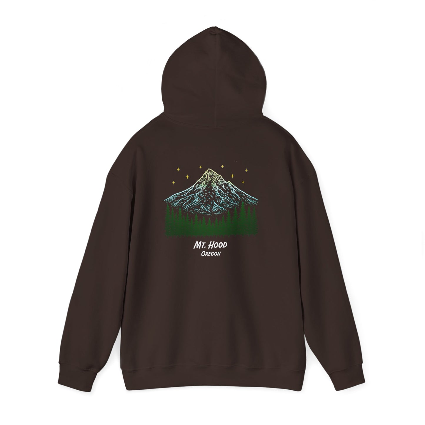 Bigfoot: I Don't Believe in Humans, Mt. Hood Oregon, Unisex Heavy Blend™ Hoodie Sweatshirt