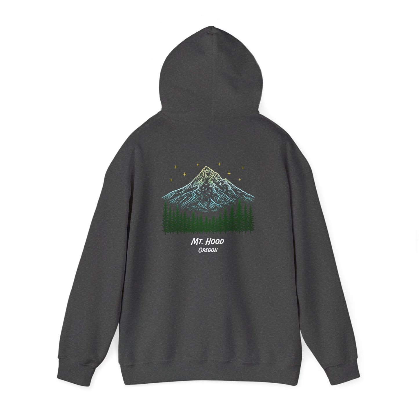 Bigfoot: I Don't Believe in Humans, Mt. Hood Oregon, Unisex Heavy Blend™ Hoodie Sweatshirt
