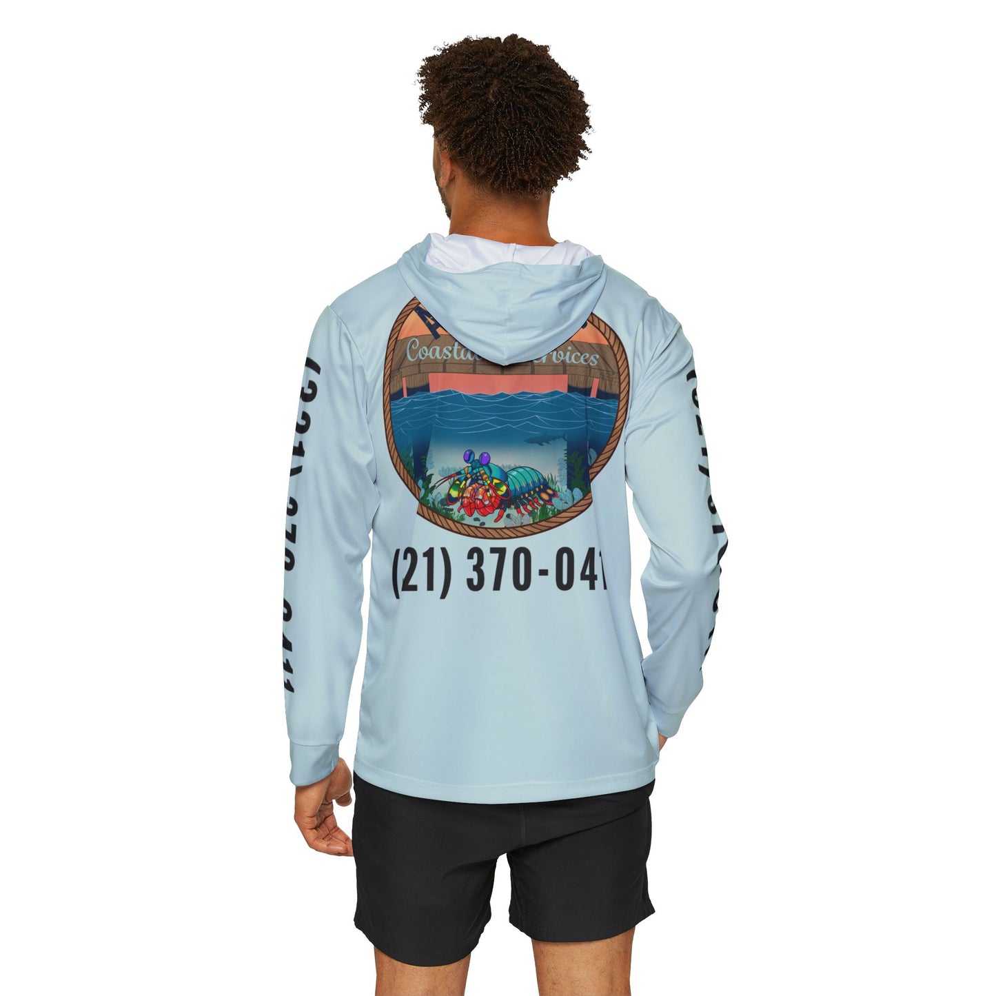 Sports Warmup Hoodie - Full Image with Colored Shrimp