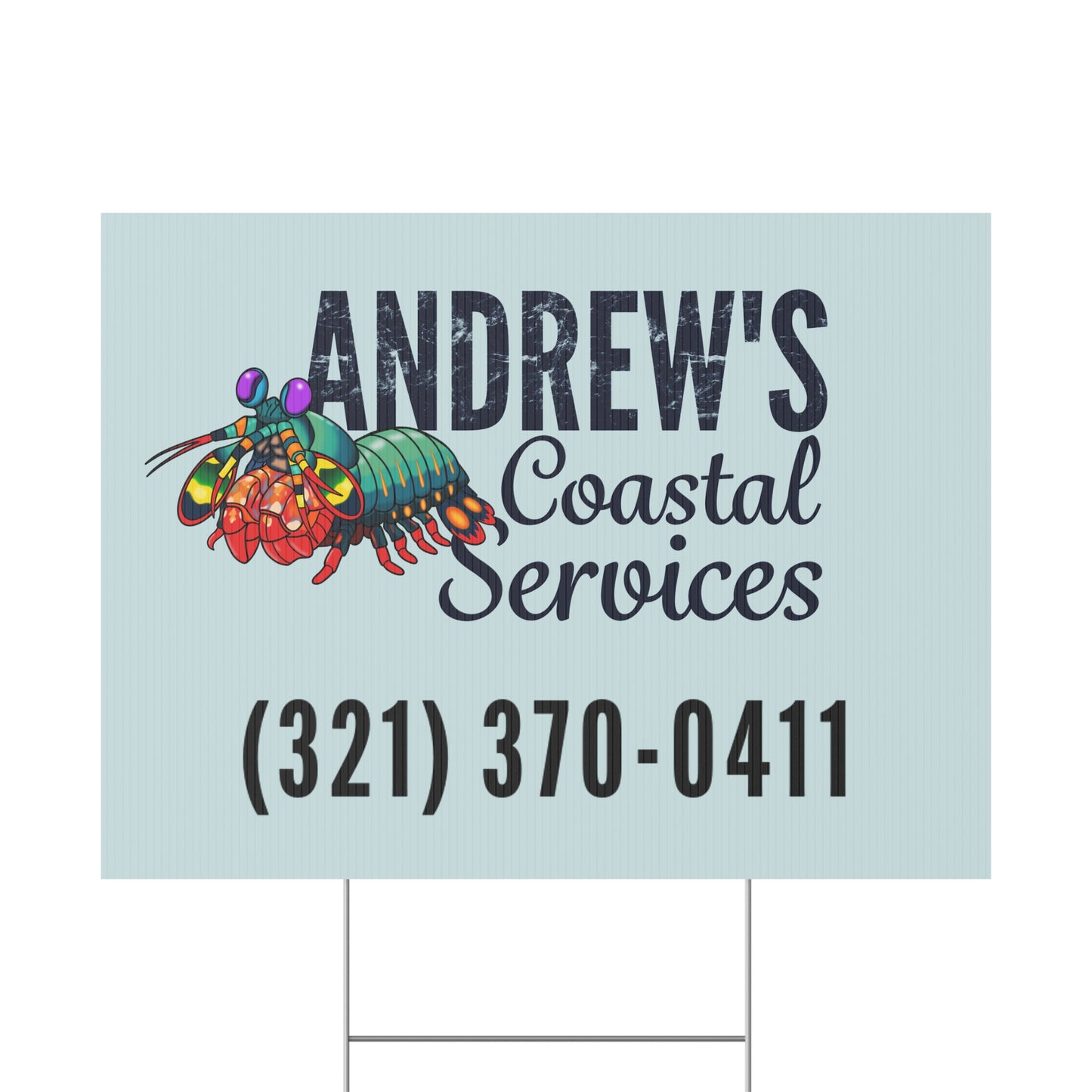Plastic Yard Sign - Three Line Alt Logo