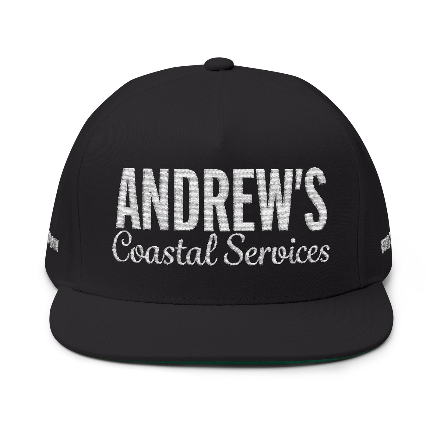 Flat Bill Cap (Embroidery) - Full Logo Text Only with Ph Number on Sides