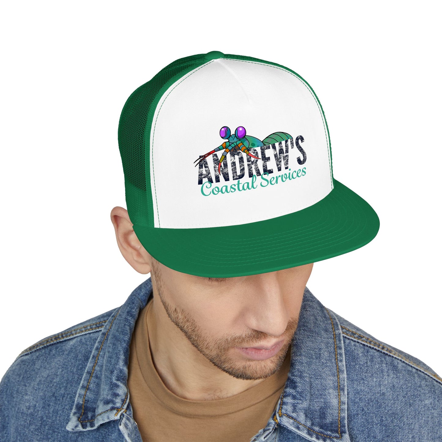 5 Panel Trucker Cap - Half Shrimp Logo