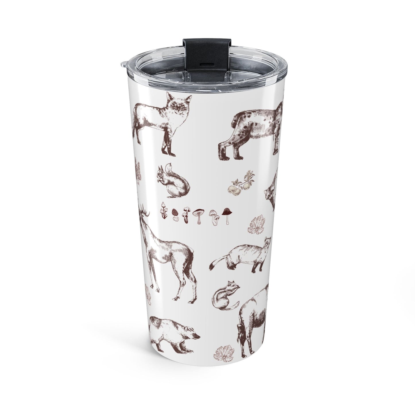 Nature's Wildlife Tumbler 20oz - Insulated Adventure Cup, Eco-Friendly Reusable, Forest Animal Design, Gift for Nature Lovers, Outdoor Fun