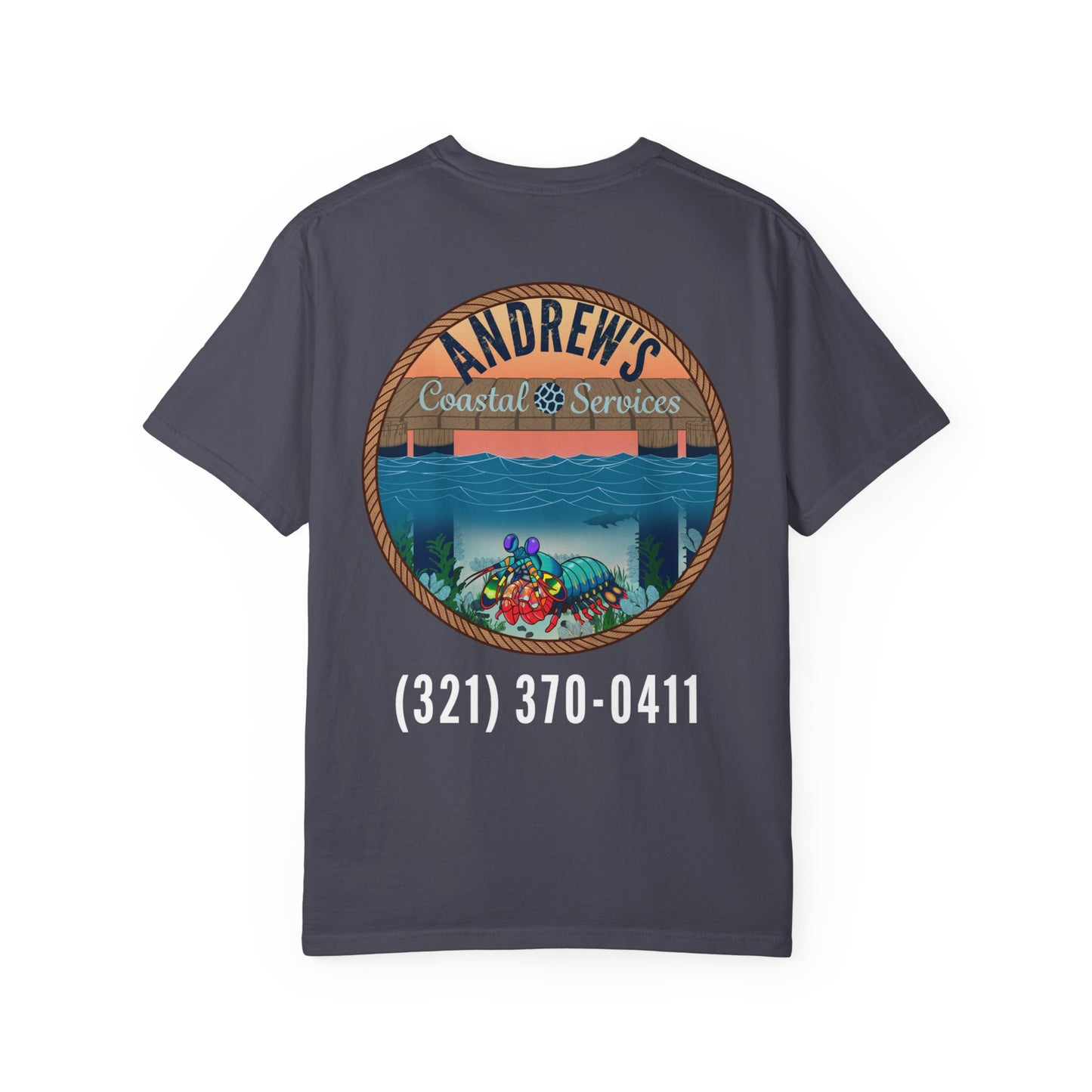 Unisex Garment-Dyed T-shirt - Full Image with Submark