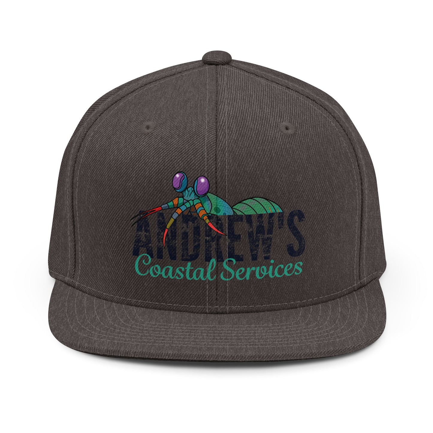 Unisex Snapback Hat, Half Shrimp Alternate Logo