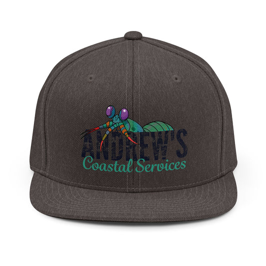 Unisex Snapback Hat, Half Shrimp Alternate Logo