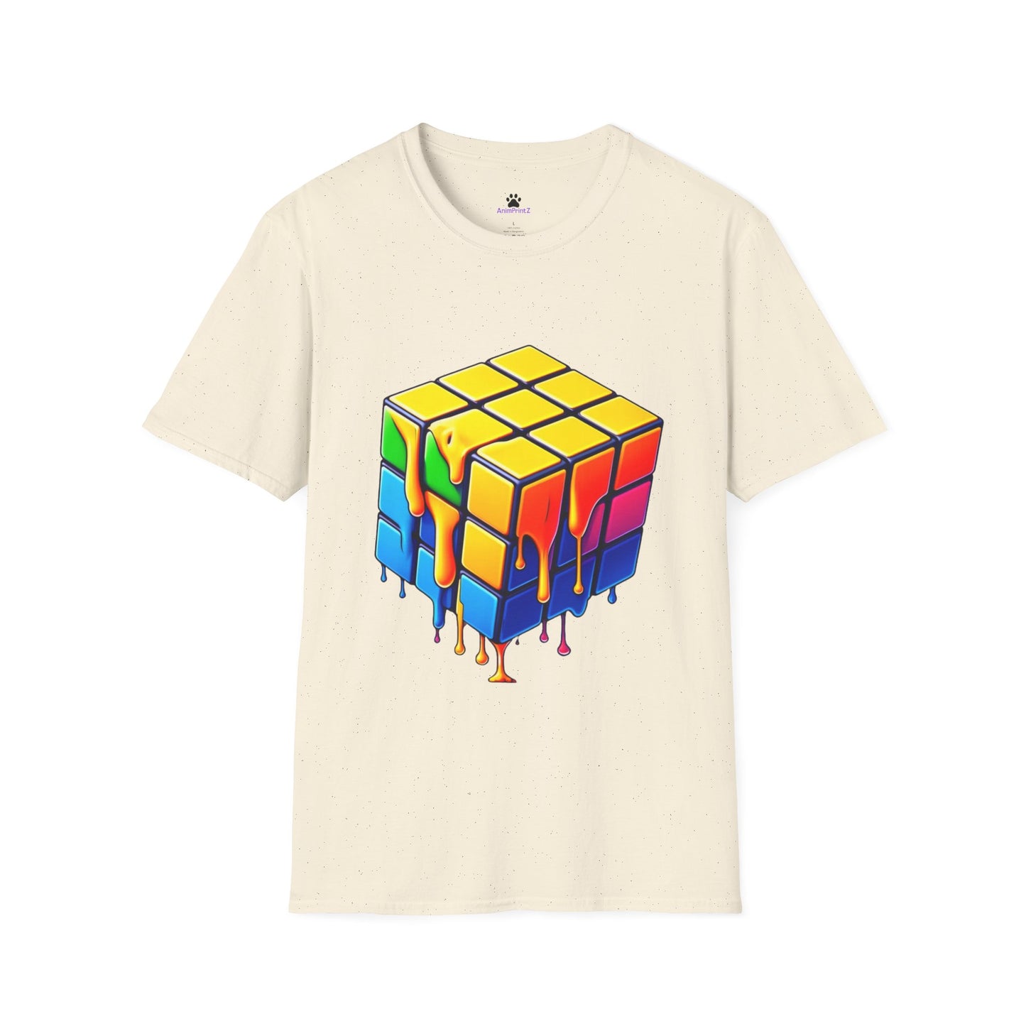 Melting Puzzle Cube Unisex Softstyle T-Shirt