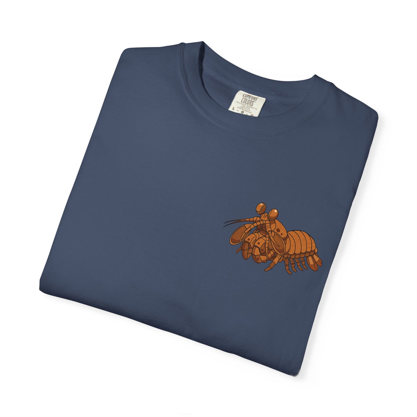 Unisex Garment-Dyed T-shirt - Full Image with Wooden Shrimp