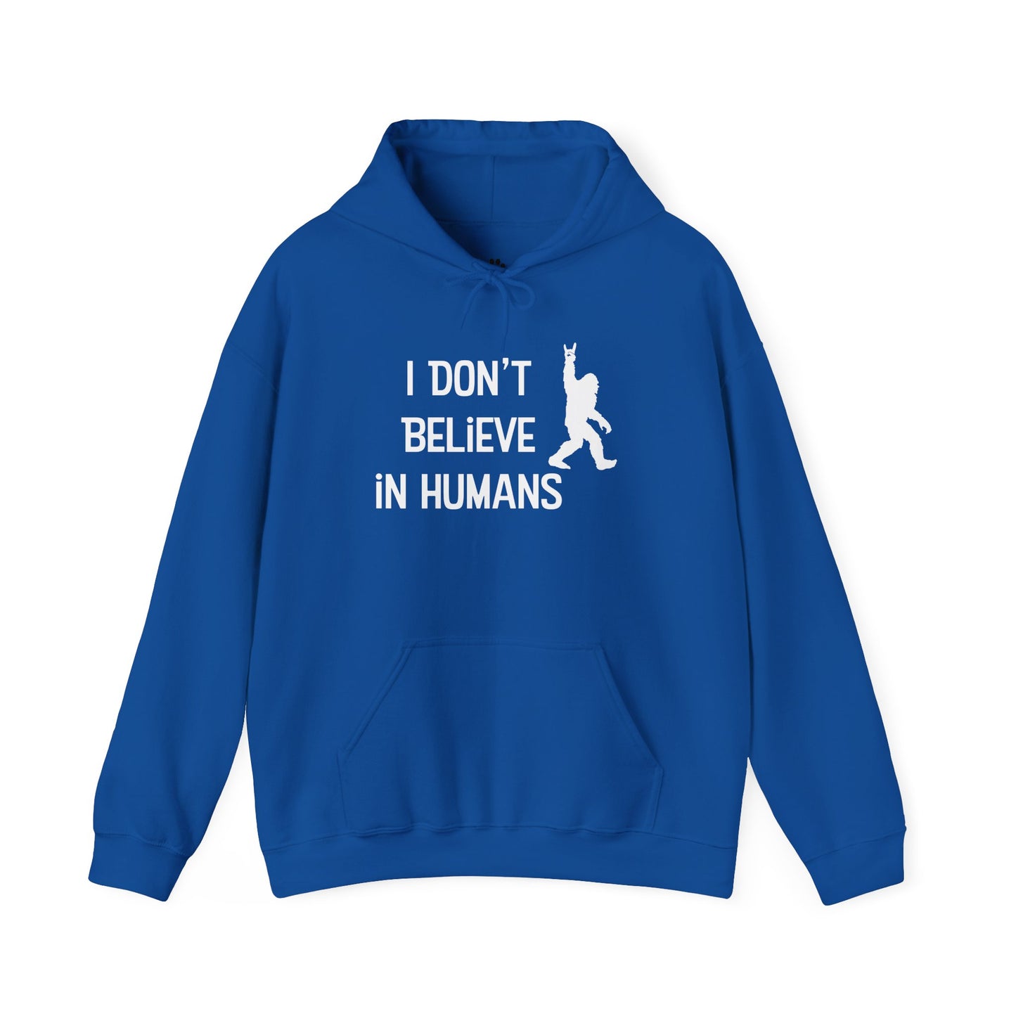 Bigfoot: I Don't Believe in Humans, Mt. Hood Oregon, Unisex Heavy Blend™ Hoodie Sweatshirt
