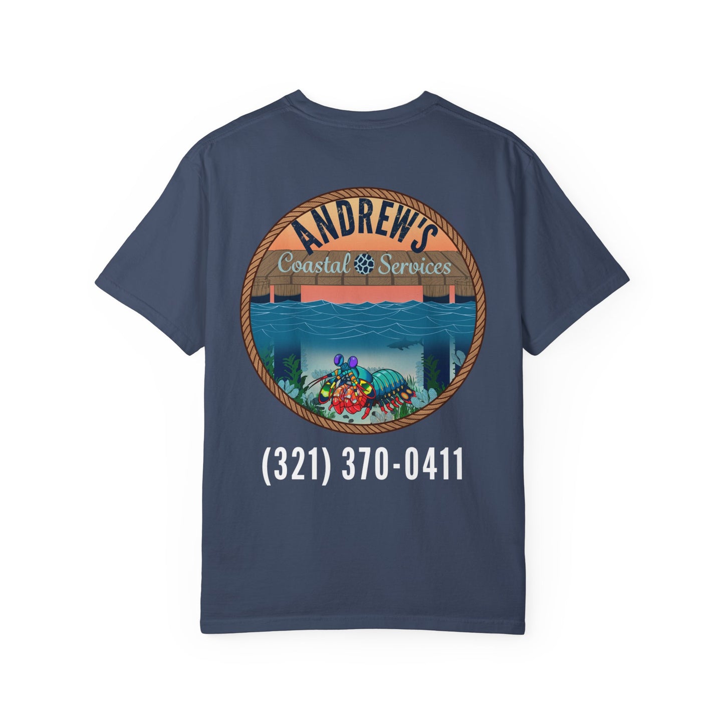 Unisex Garment-Dyed T-shirt - Full Image with Submark