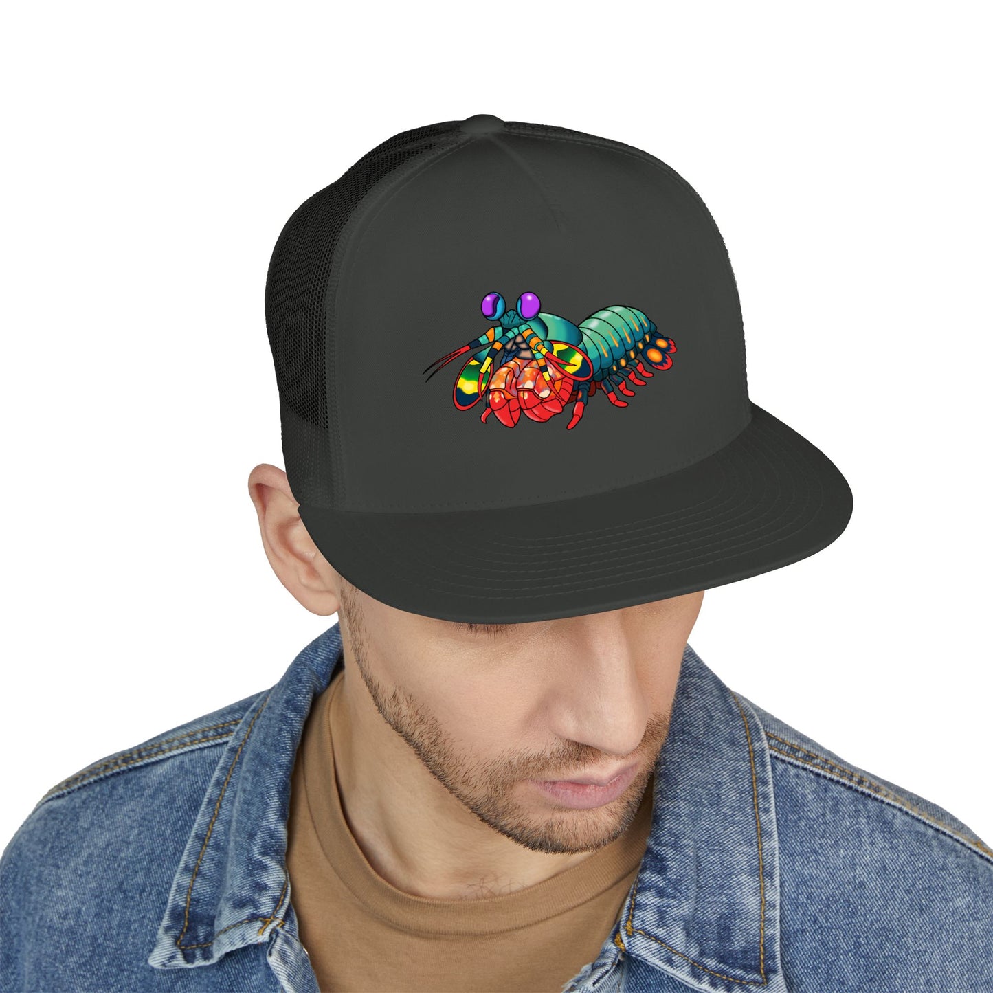 5 Panel Trucker Cap - Colored Shrimp