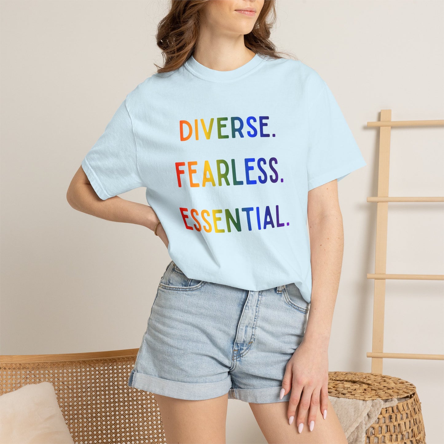 Diverse. Fearless. Essential. Pride Shark Shirt