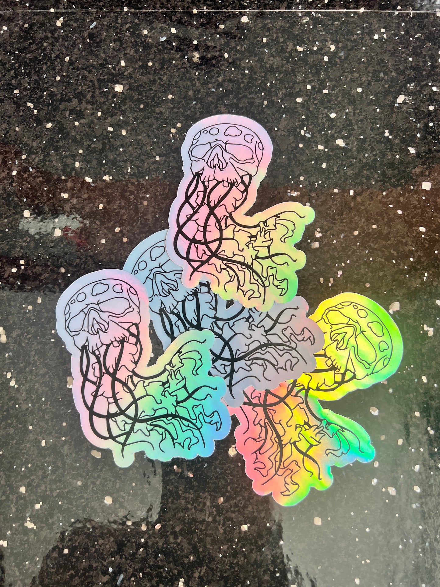 JellySkull Holographic Vinyl Sticker