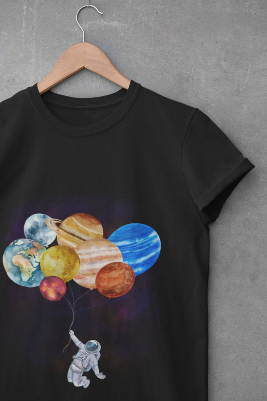 Happy Astronaut & Space Balloons Unisex Softstyle T-Shirt