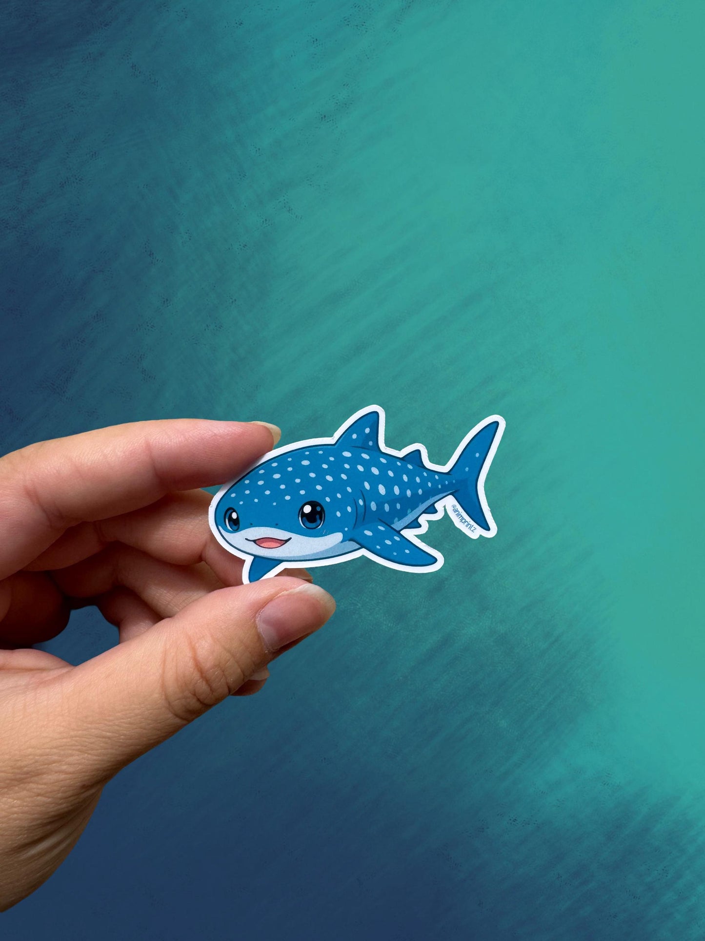 Anime Whale Shark Matte Vinyl Sticker
