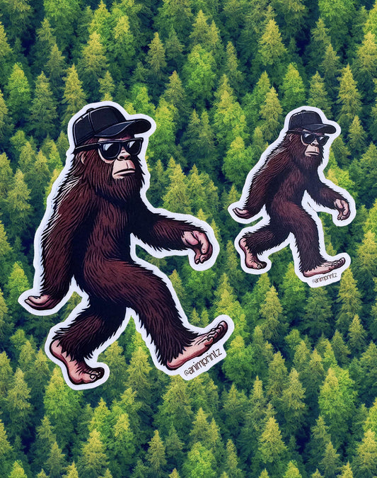 Bigfoot in Disguise Matte Vinyl Sticker