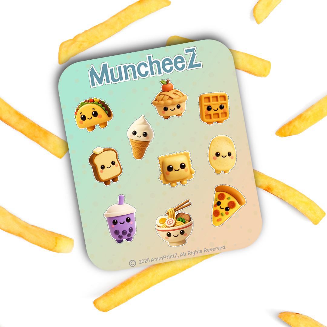 MuncheeZ: Kawaii Food Matte Sticker Sheet