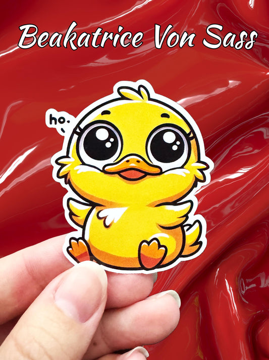 Sassy Duck Glossy Vinyl Sticker