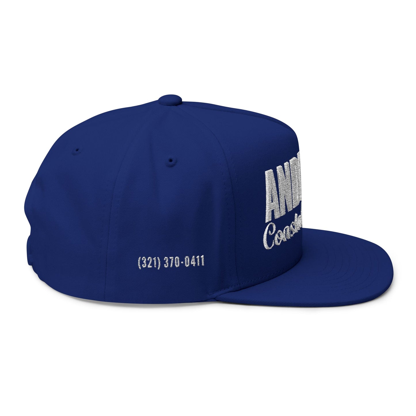 Flat Bill Cap (Embroidery) - Full Logo Text Only with Ph Number on Sides
