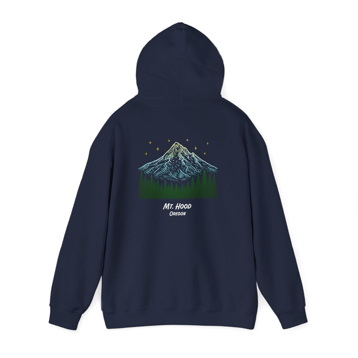 Bigfoot: I Don't Believe in Humans, Mt. Hood Oregon, Unisex Heavy Blend™ Hoodie Sweatshirt