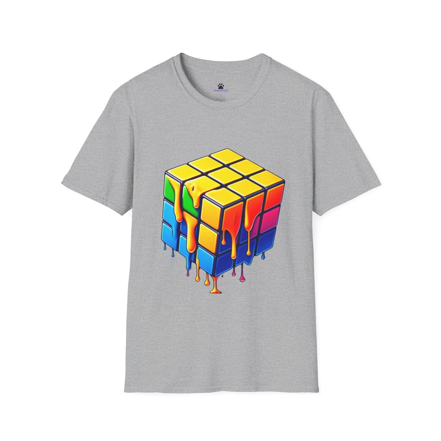 Melting Puzzle Cube Unisex Softstyle T-Shirt