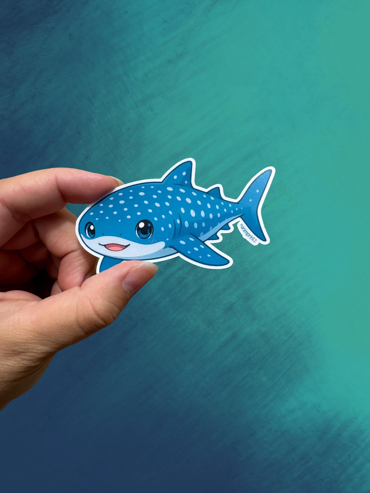 Anime Whale Shark Matte Vinyl Sticker